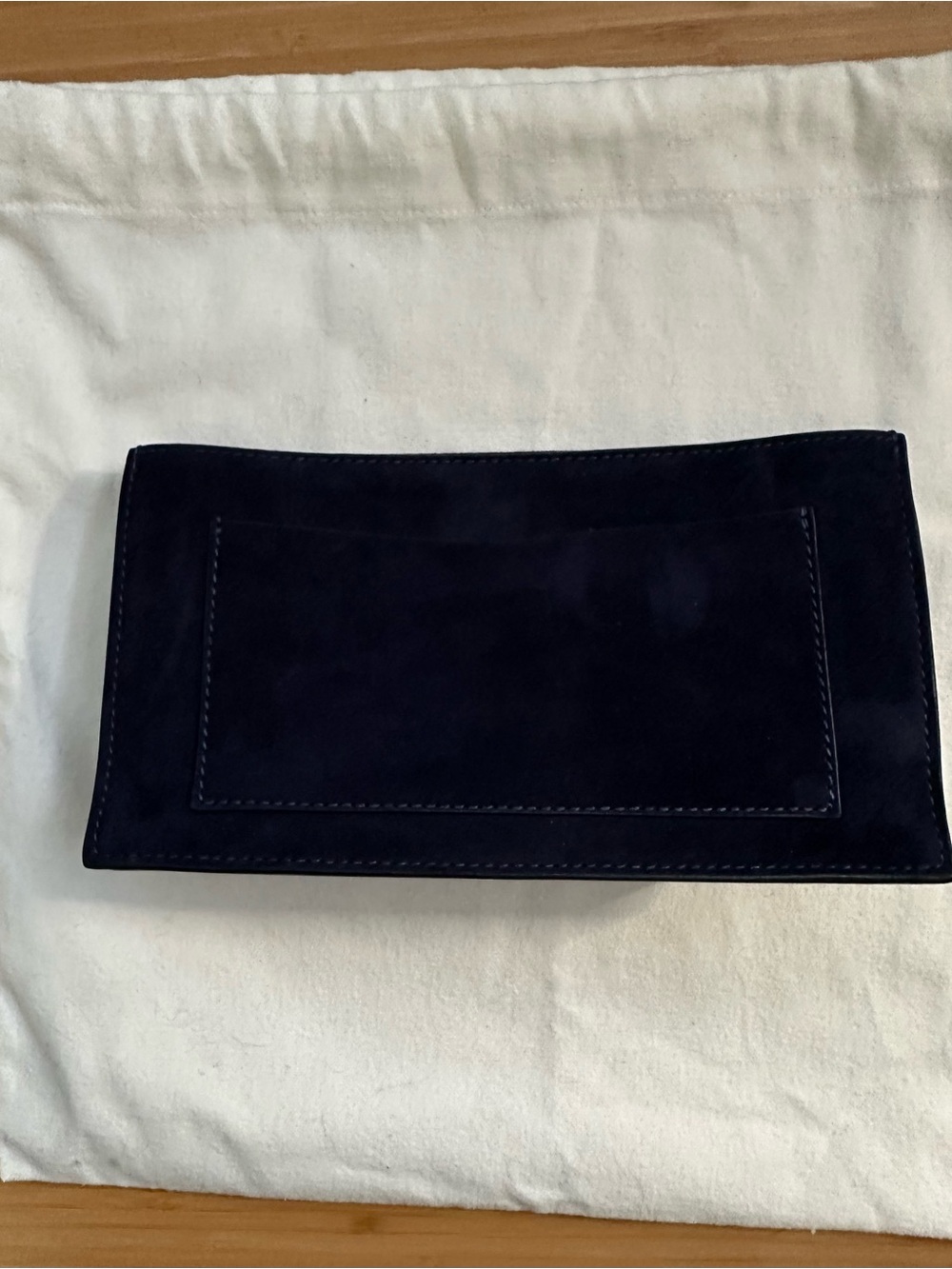 Metier London Ease 20 Clutch/Crossbody Navy Suede NWT - Picture 3 of 5